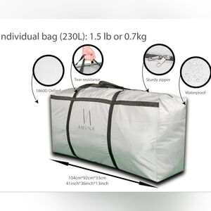 NIB Gray Fabric Extra Large Multi Purpose Bag